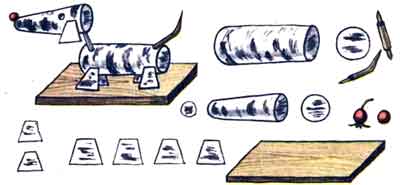 Поделки из бересты - Собачка Тобик